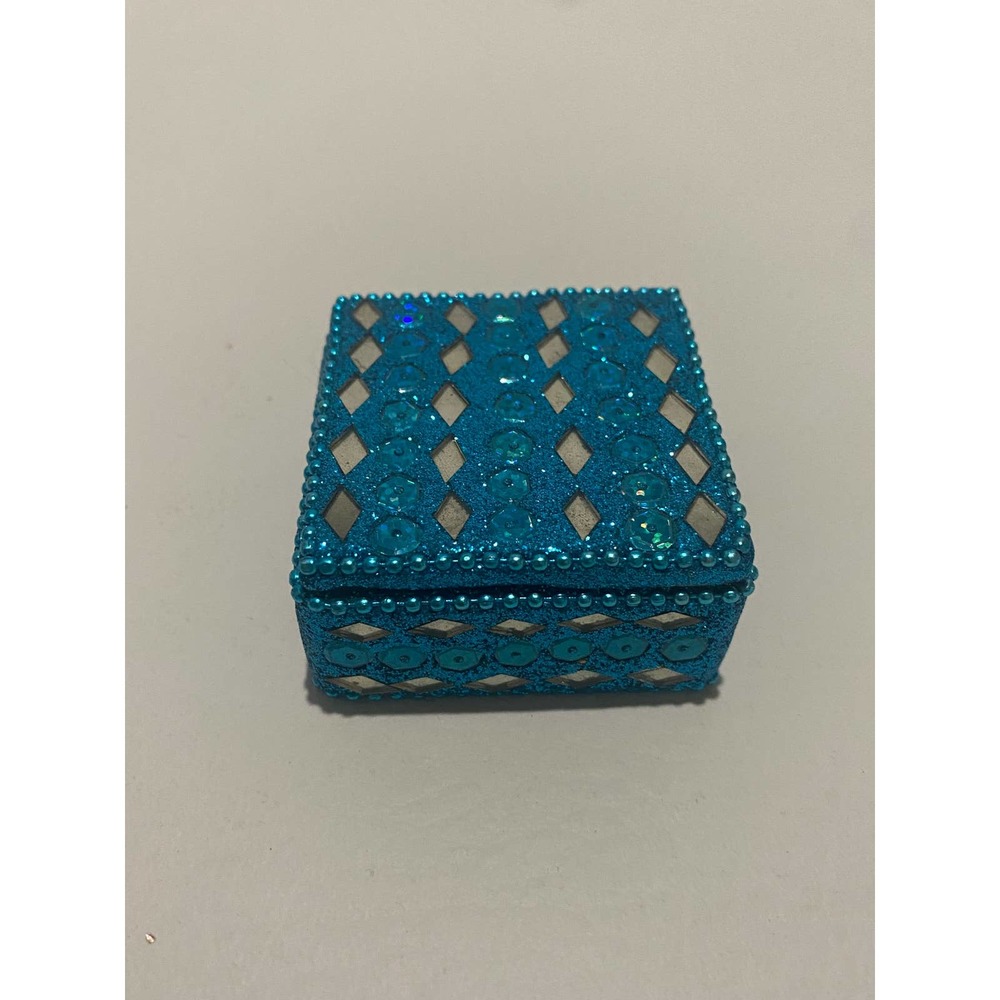 Handcrafted Jeweler mini solid bead Tresure Chest Made in India